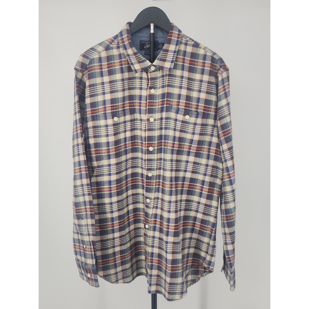 Grayers Clothiers Mens XL Plaid Button Down Shirt Multi Color Cotton Long Sleeve